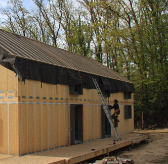 construction maison passive en bois.