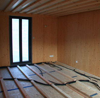 gaines electriques dans le plancher