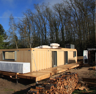 kit maison en bois massif